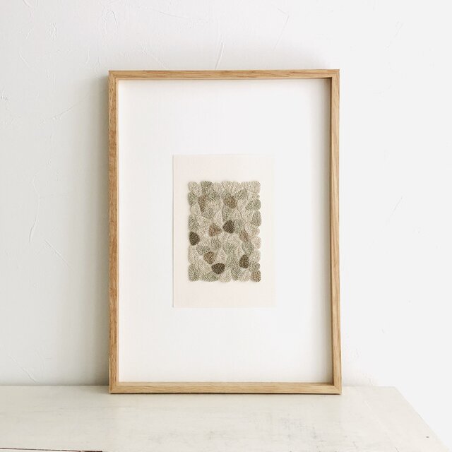 embroidery art 刺繍のフレーム warabiの画像1枚目