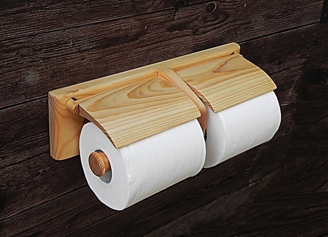ひのき製トイレットペーパーホルダー Ver.15の画像1枚目