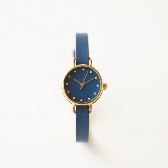 iroha 焼群青 真鍮シンプルケース（受注生産）| ハンドメイド腕時計の画像1枚目