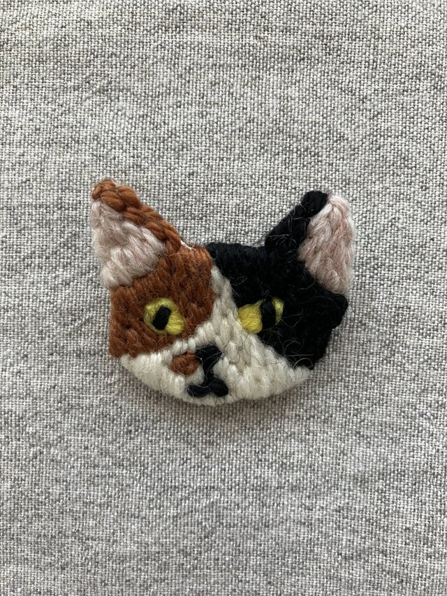 三毛ねこ＊ブローチ