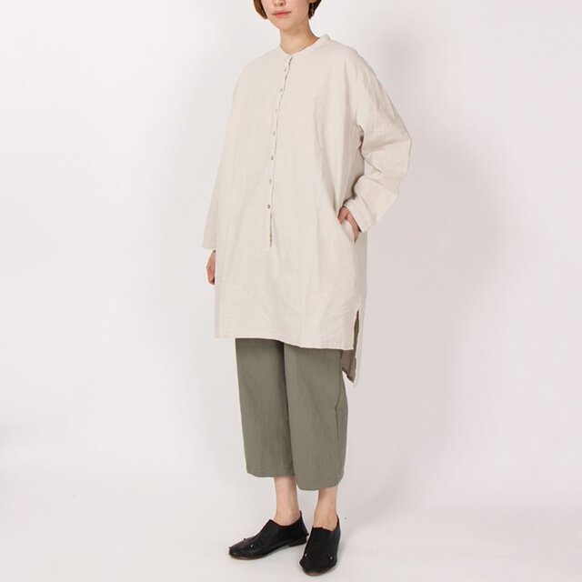 【SALE 30％OFF】リネンコットンミドルプルオーバー(オートミール)