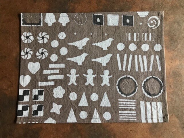 柿渋染めランチョンマット 焼き菓子の画像1枚目