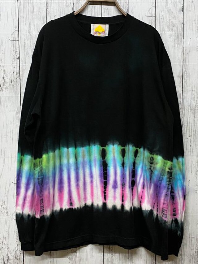 タイダイ染め ビッグシルエット長袖ｔシャツ Hippies Dye Hd13 21l Iichi ハンドメイド クラフト作品 手仕事品の通販