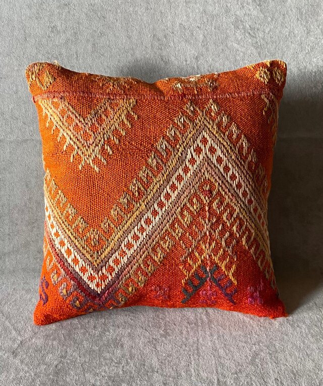 40cm キリムピロー・ハンドメイドクッションカバー  K400156