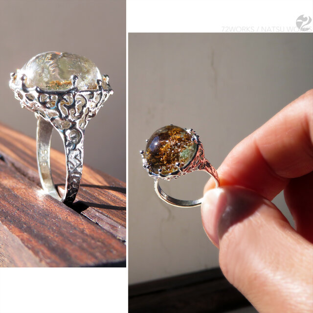 ガーデンクォーツ リング ＊ Garden Quartz Ring b | iichi  日々の暮らしを心地よくするハンドメイドやアンティークのマーケットプレイス