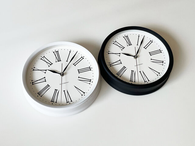 muku clock 5 ローマ数字 ホワイト km-58WH 掛け時計 木製 無垢材