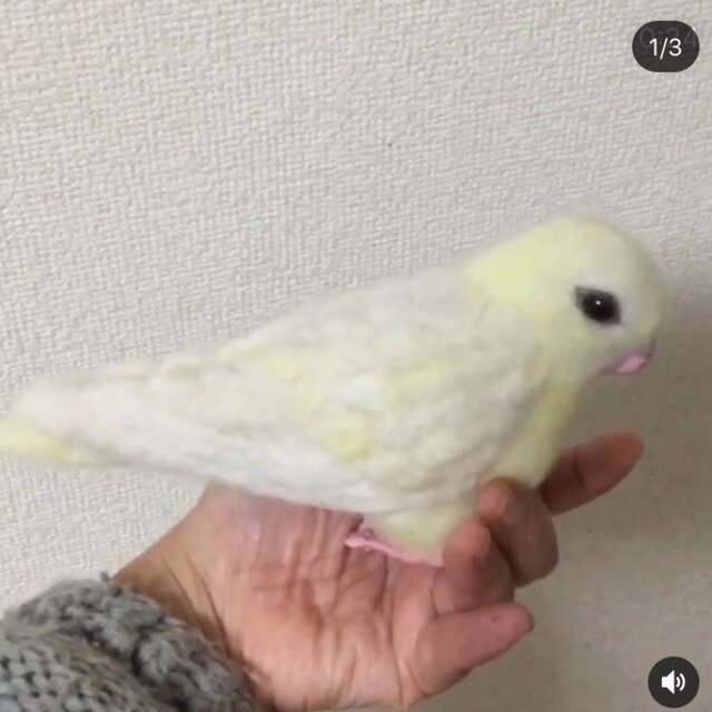 受注制作☆羊毛フェルトのサザナミインコ