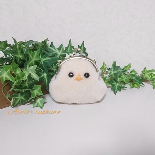 森の動物ポーチ✿ひよこ✿しあわせがま口の画像1枚目