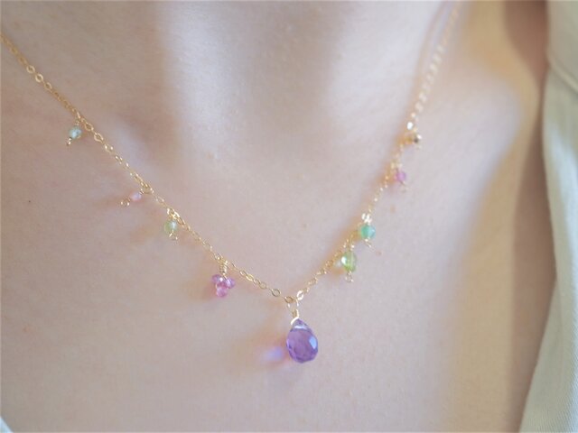 torllbeads アメシストネックレス80センチ&ビーズ３点 torllbeads アメシストネックレス80センチ&ビーズ3点