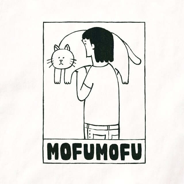 半袖Tシャツ 猫選べます『猫のおなかモフモフ・女子』メンズ レディース