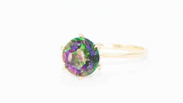 ミスティックトパーズリング　K10WG K10 ミスティックトパーズ リング BW0311-28 | iichi 日々の暮らしを