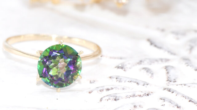 ミスティックトパーズリング　K10WG K10 ミスティックトパーズ リング BW0311-28 | iichi 日々の暮らしを