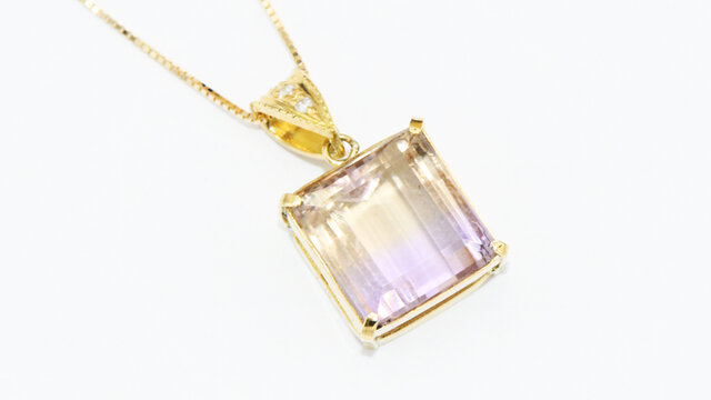 K18 アメトリン ダイヤ ペンダントトップ BW0333CIN | iichi 日々の