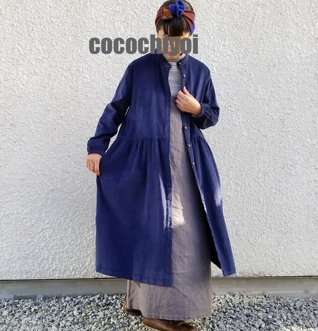 リネン制作OK＆カラーが選べる◆切り替えギャザー羽織りワンピース