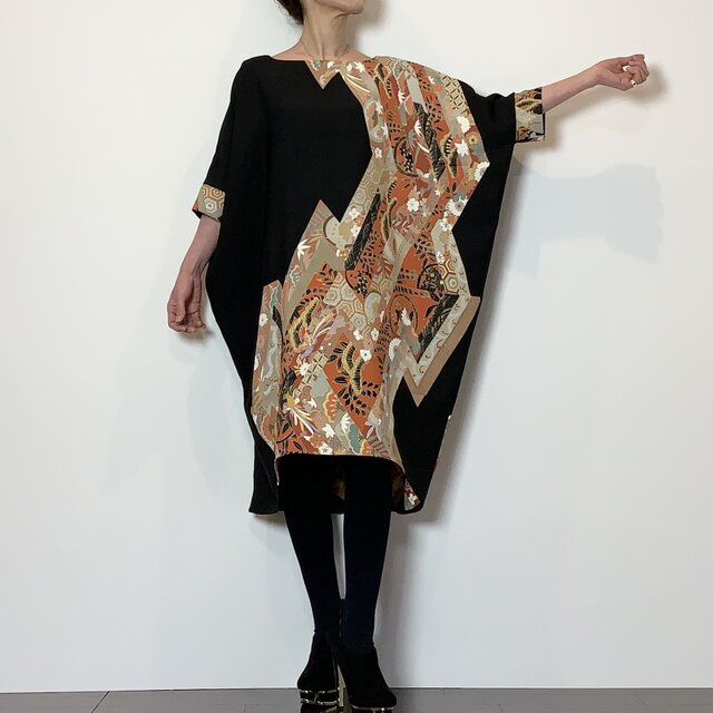 着物リメイク 留袖 モモンガワンピース Iichi ハンドメイド クラフト作品 手仕事品の通販