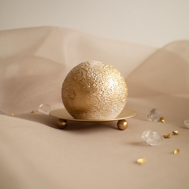 【人気No.1！】tiny moon stone | 夜を灯す 満月のアロマストーンオブジェ