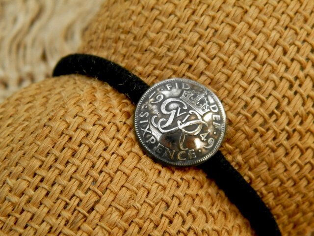 #H177 UK Coin Hair Elasticの画像1枚目