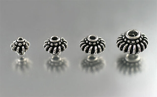 シルバー925 ビーズ #115-E/8mm/1パック（2個入り）＃*5470 | iichi
