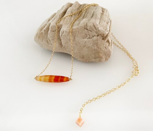Carnelian Rod◇太陽の宝石カーネリアン◇k14GFネックレス | iichi