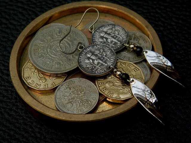#E24 USA Coin Earringsの画像1枚目