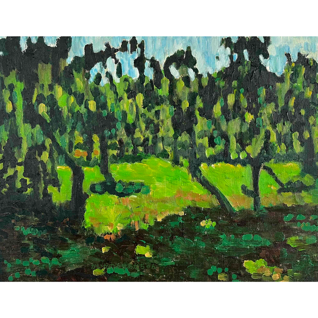 原画・油彩「木々」絵画・F6（32×41㎝）アート・キャンバス | iichi