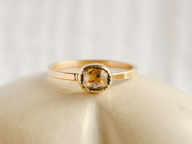 Champagne Brown Diamond Ringの画像1枚目