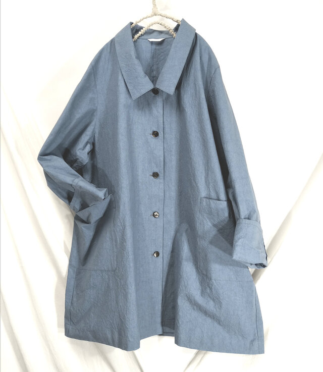 羽織 スプリングコート ブルー Iichi ハンドメイド クラフト作品 手仕事品の通販