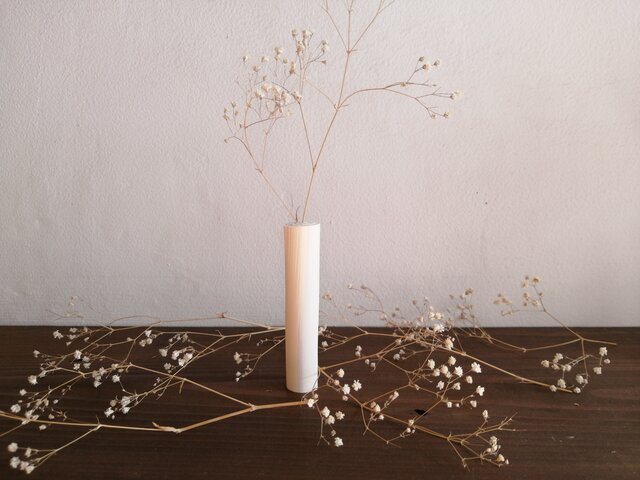 ドライフラワーの花器 かすみ草の画像1枚目