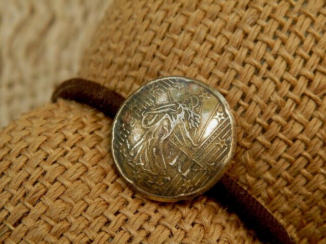 #H178 France Coin Hair Elasticの画像1枚目
