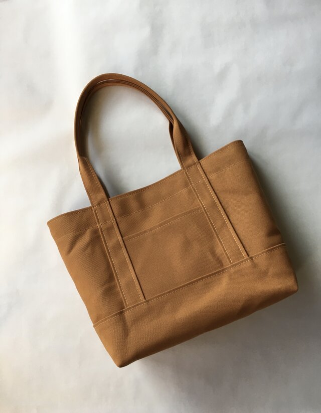 受注製作肩掛けできるトートバッグ(Lサイズ)「ALL」(キャメル)の画像1枚目