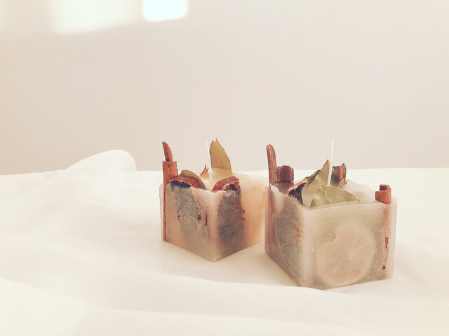 cubecandle*ボタニカルキャンドル*アロマキャンドル*ドライフラワー