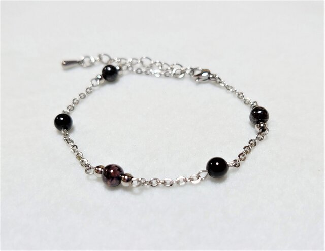 おまとめ2点❣️モリオン×ロードナイトとモリオン×ラピスラズリのブレスレット おまとめ2点❣️モリオン×ロードナイトとモリオン×ラピスラズリの