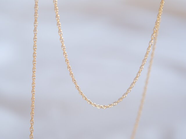 K14gf ロープチェーンネックレス ゴールド チョーカーネックレス