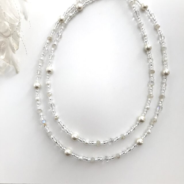 ホワイトパールネックレス 約57cm ホワイトパールネックレス｜ネックレス｜LAMBDA(ラムダ