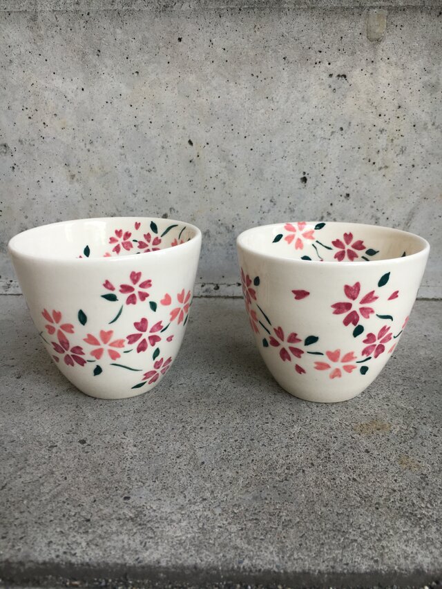 桜　湯呑み