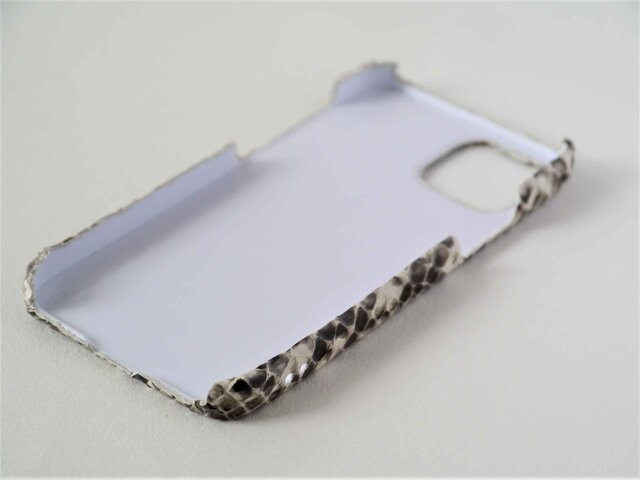 他機種OK☆iPhone12用スマホケース ナチュラルパイソン ヘビ柄 本革