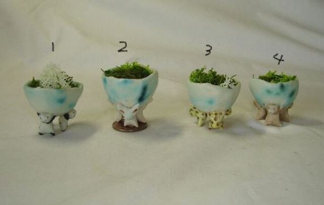 ミニ植木鉢 ウシ Iichi ハンドメイド クラフト作品 手仕事品の通販 ミニ植木鉢 ウシ Iichi ハンドメイド クラフト作品 手仕事品の通販