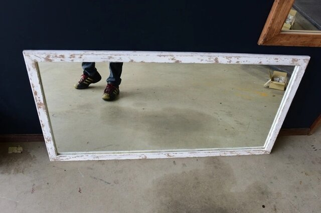 鏡　姿見　80x120cm　シャビーシック サイズオーダー できる シャビーシックミラー130cm*65cm 壁付可 洗面所