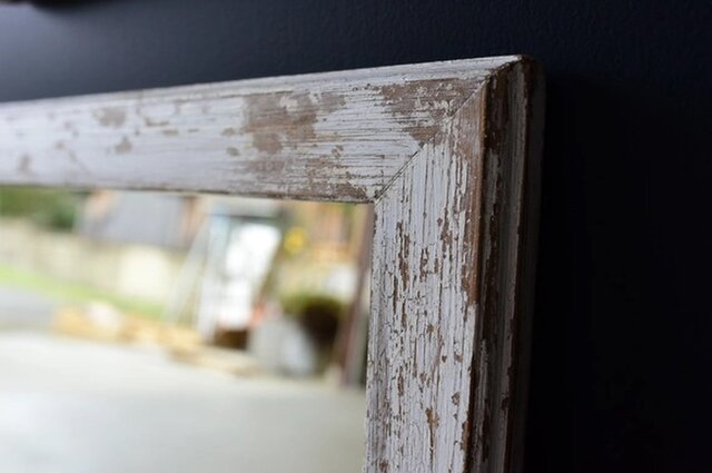 サイズオーダー できる シャビーシックミラー130cm*65cm 壁付可 洗面所