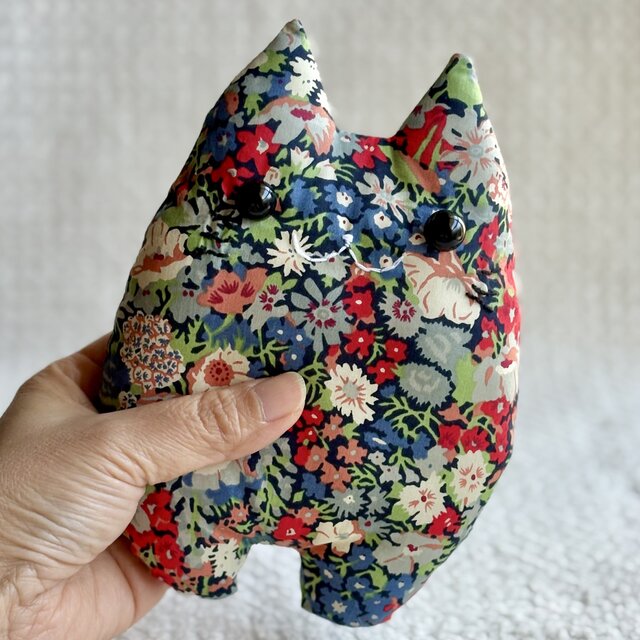 楽天市場】 ハンドメイド チリメン、古布ぶす姫、笑猫の人形3体セット
