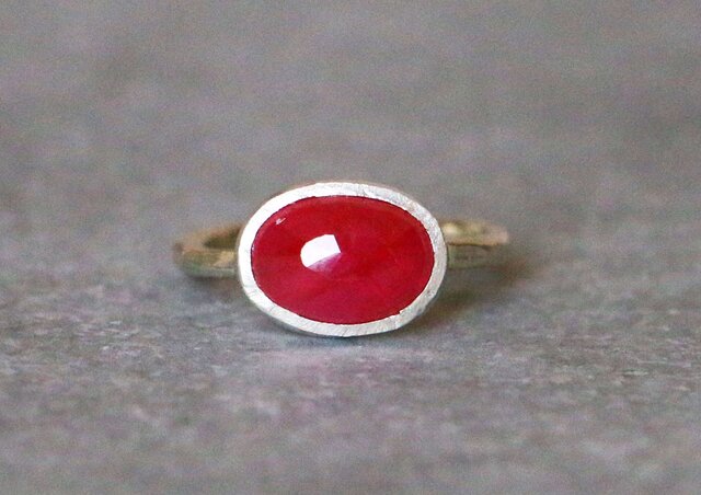 天然 ルビー リング 8号 古代スタイル＊天然ルビー 指輪＊8号 10KG | iichi 日々の暮らしを