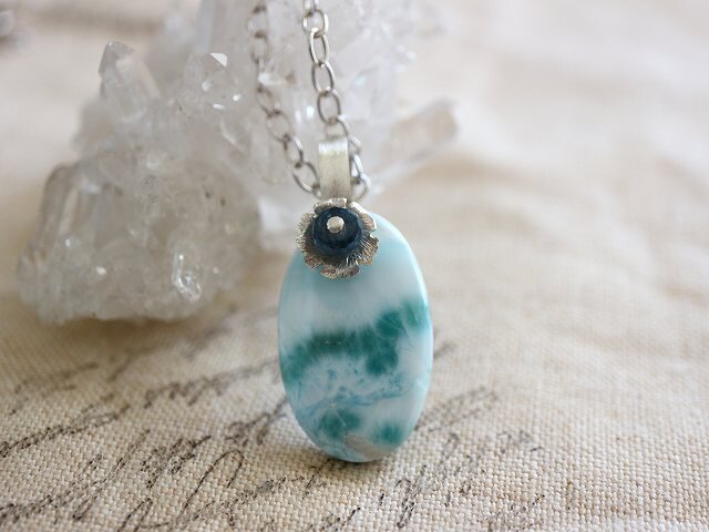 ラリマー＊アクアマリン＊シルバーペンダント＊no.519 | iichi 日々の