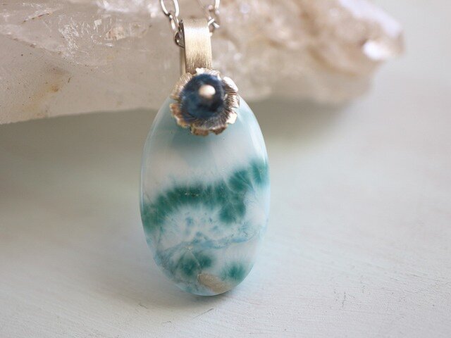 ヴィンテージ 刻印 有名 Marahlago ラリマー シルバー ペンダント ヴィンテージ 刻印 有名 Marahlago ラリマー シルバー ペンダント