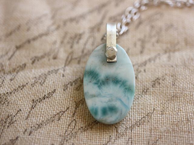 ラリマー＊アクアマリン＊シルバーペンダント＊no.519 | iichi 日々の