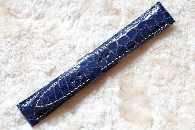 腕時計ベルト 18-16mm クロコダイル ネイビー #80 | iichi 日々
