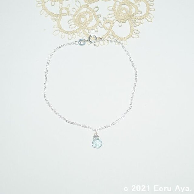 *春の山*宝石質アクアマリンのブレスレット