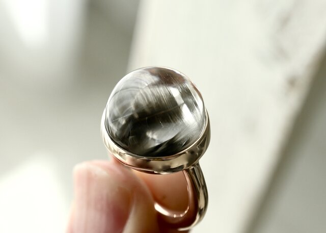 K10[ルチルの実]platinum rutilated quartz ringの画像1枚目