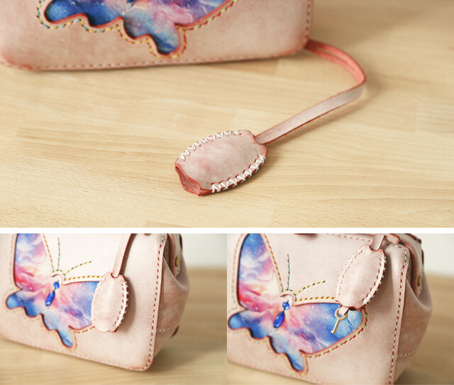 【ハンドメイド】がま口バッグ　 キラキラ蝶々　2点セット　 #413 ハンドメイド】がま口バッグ キラキラ蝶々 2点セット #413 【公式通販】