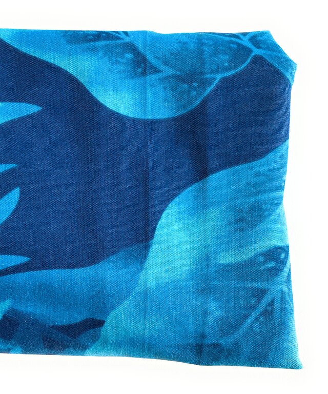 ハワイアン エコバッグ レジ袋型 お弁当サイズS ラウアエ柄 ネイヴィー