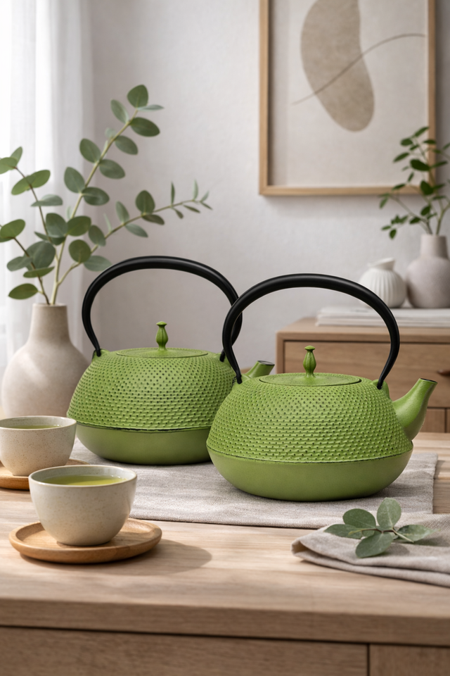 お取り寄せ】南部鉄器 鉄瓶 眞 -SHIN- 抹茶色 小 1.6L 日本製 直火・IH